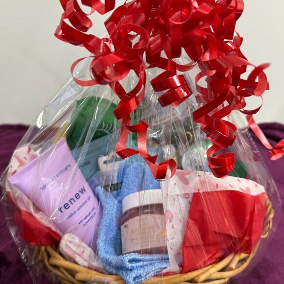 Other - Valentine's Day -Spa & Body Care Gift Basket - Scrub, Jade Roller, Masks & Tools